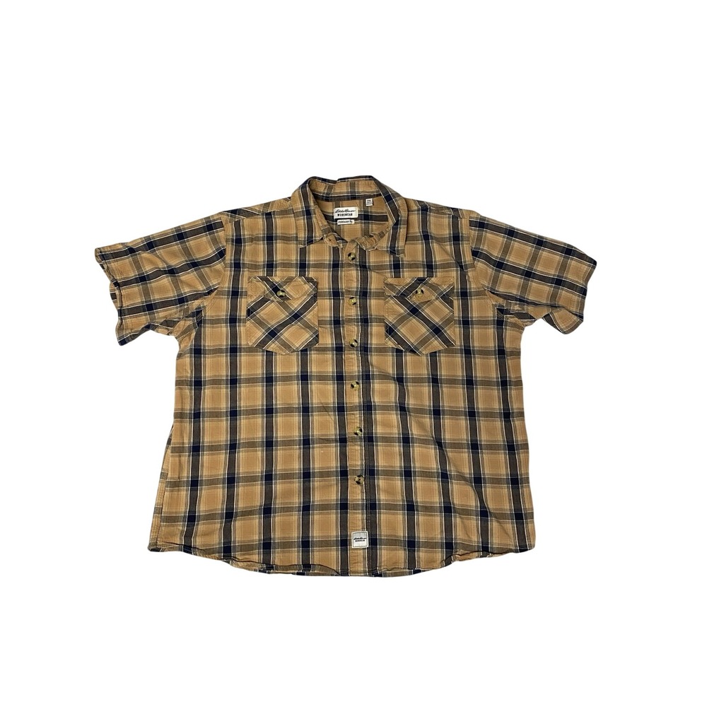 Eddie Bauer Workwear Foreman Fit 2XL Plaid Short‎ Sleeve Shirt